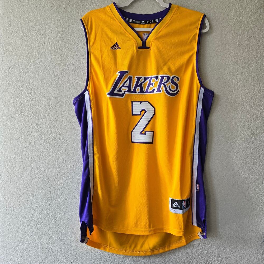 Adidas Men's Lonzo Ball Lakers NBA Swingman Jersey Yellow #2